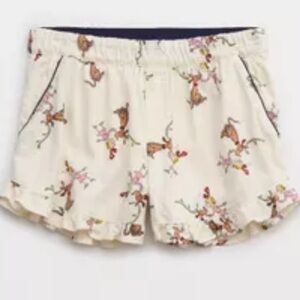 aerie // cindy lou off-duty flannel ruffle sleep shorts